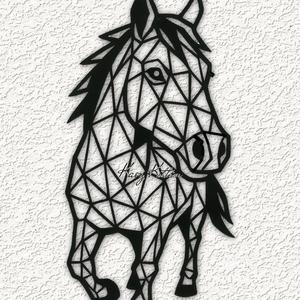 3d geometric horse wall art home decor