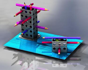 Modular stands for pencils and crayons
