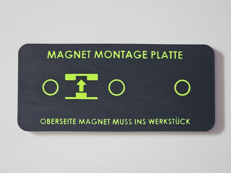 Magnet Montage Platte