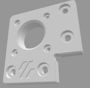 Voron Trident stepper mount with camera wire cutout