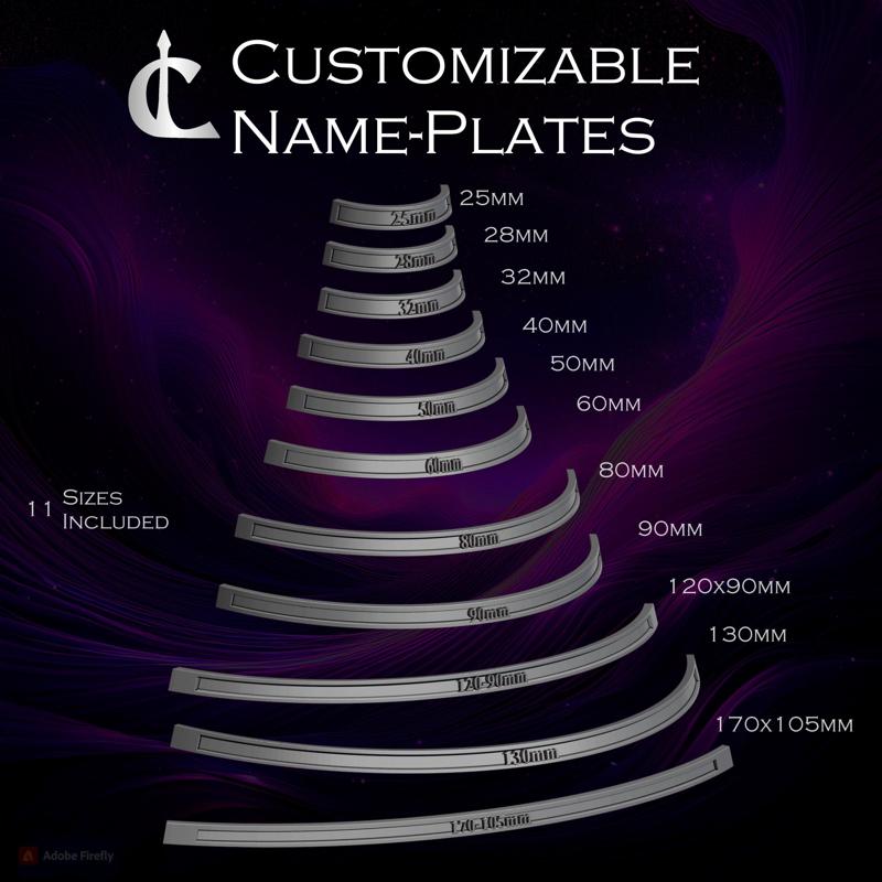 Free  -  Customizable Name Plates  -  blender