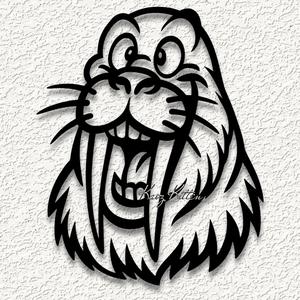 happy walrus wall art home decor