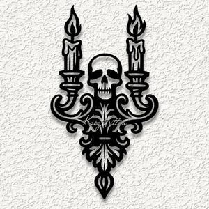 castle skull candles wall art home decor