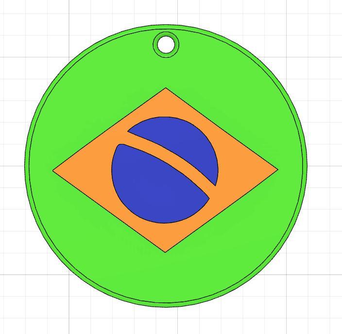 Brasil Flag Keychain