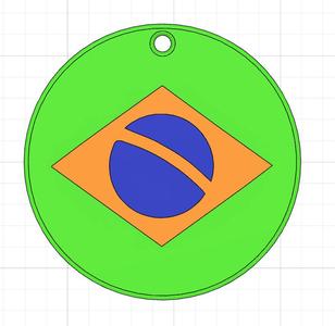 Brasil Flag Keychain