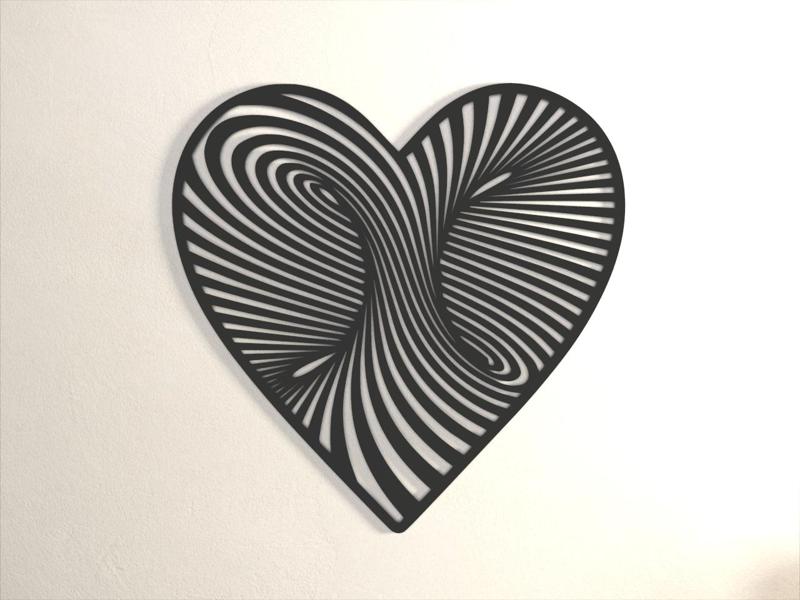 Infinite love heart - wall art/ coaster