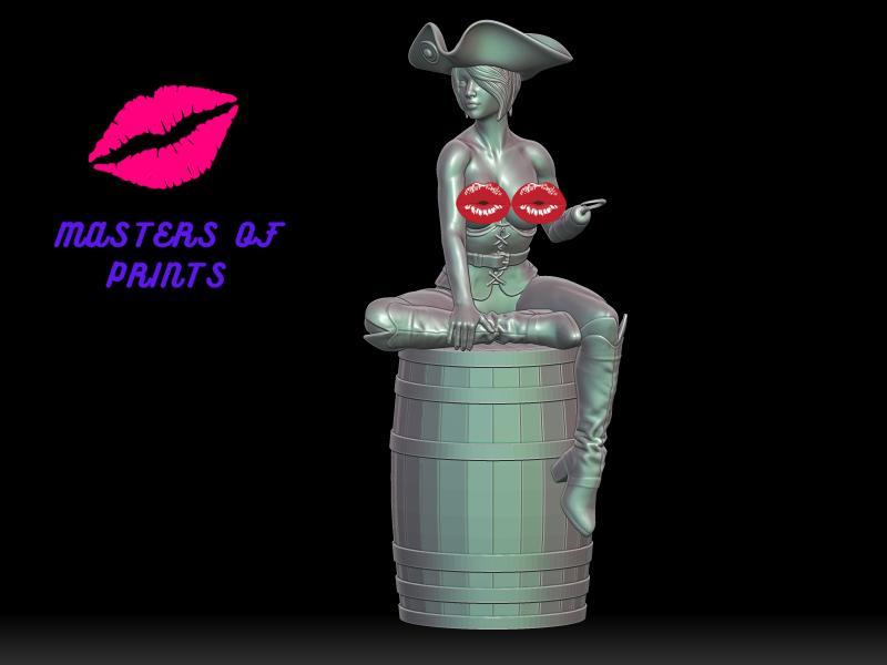 PEARLS OF THE SEA- BONNY - PIRATE PINUP - EROTIC MINIATURE 32 AND 75 MM SCALE