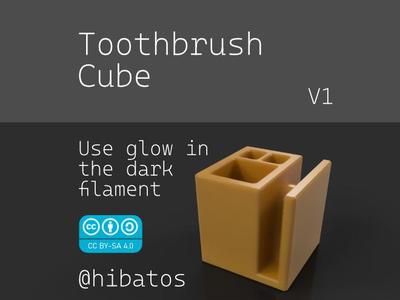 Toothbrush cube with braces holder 