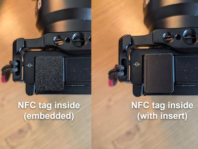 Hot shoe NFC tag