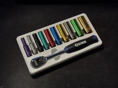 Harbor Freight Quarter Inch Socket and Ratchet Organizer