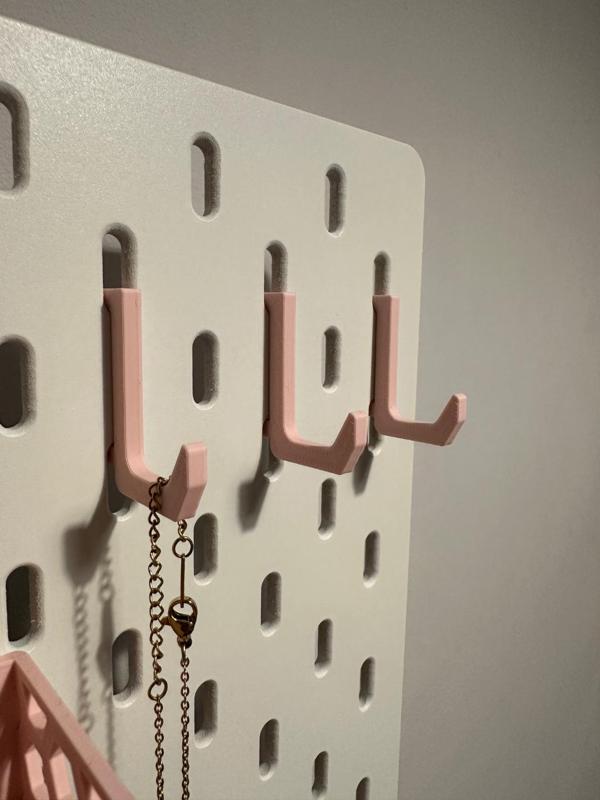Small Hook for Ikea Skadis Pegboard