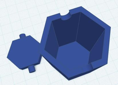 Hexagon Simple Desktop Trash Can