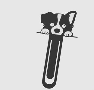 BookMark Border Collie Shy Puppy Cute Kawaii