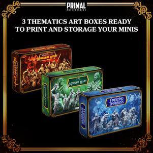 3 thematic art boxes - MASTERS OF DUNGEONS QUEST
