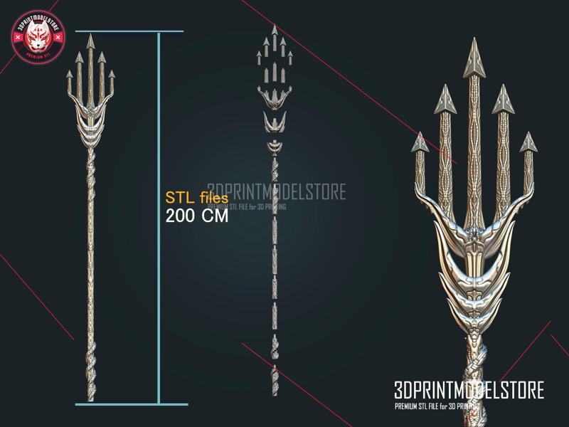 Aquaman Trident STL files - Cosplay Weapon