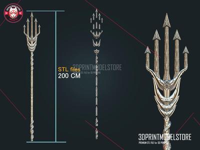 Aquaman Trident STL files - Cosplay Weapon