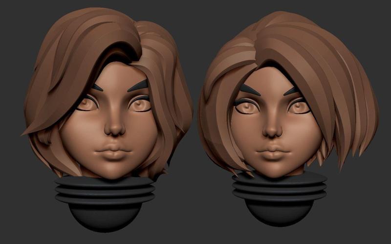Anime set of Space nuns alternative heads