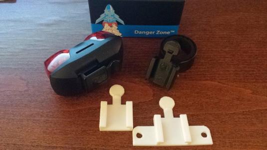 Rear bike light rack mount