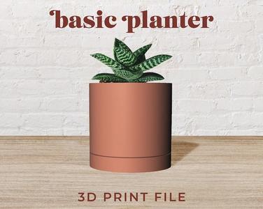 6" Basic Planter 3D Print File