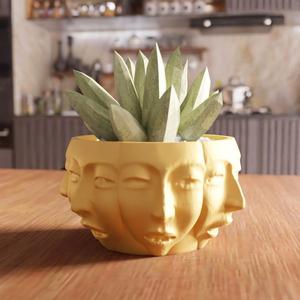 3D Multi Face Planter STL File - Unique Indoor Planter, Stylish Desk Planter, Home Decor, Succulent Pot, 3D Print File, Digital Download