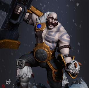 League of Legends - Braum saving Poro 3D print model