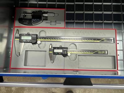 Mitutoyo 300mm & 150mm calliper Gridfinity box