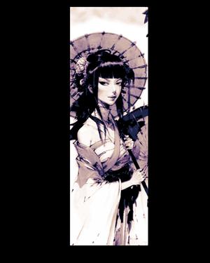 Rough Sketches of beautiful Asian Women - Set of Bookmarks