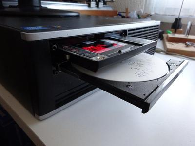 Dual Slimline Rack in 5.25" Bay for DVD&HDD from Laptops