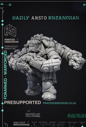 Forearm - Warforged - PRESUPPORTED - Illustrated and Stats - 32mm scale 