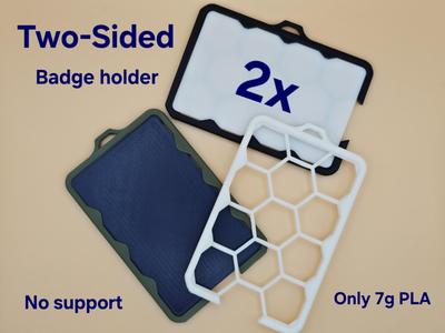 Two-sided badge holder - honeycomb