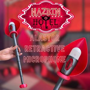 alastor hazbin hotel collapsible microphone stick (no supports need it)