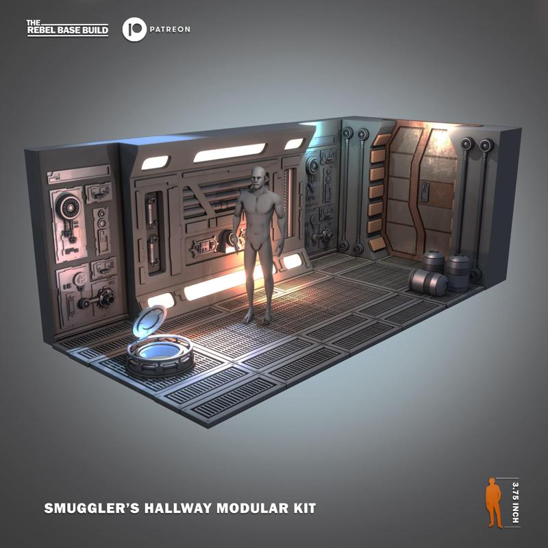 Star War Inspired Smugglers Hallway Modular Kit for 375 Figures