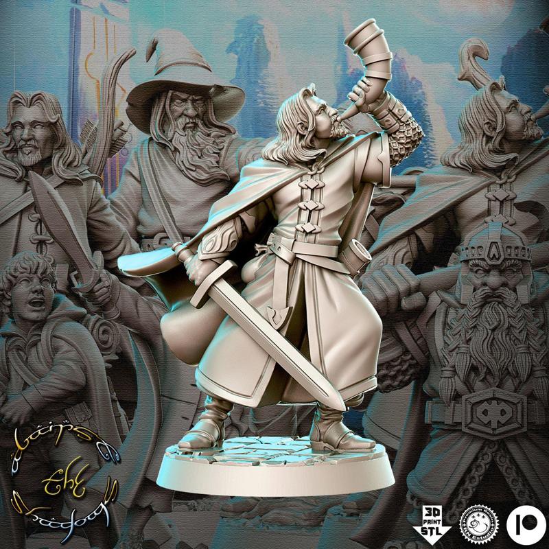 Boromir The Hobbit The Lord of the Rings LOTR 32mm Pre-supported