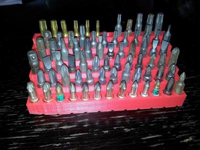 Parametric screwdriver bit holder