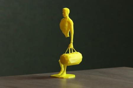 The traveller (inspired by sculpture Bruno Catalano)