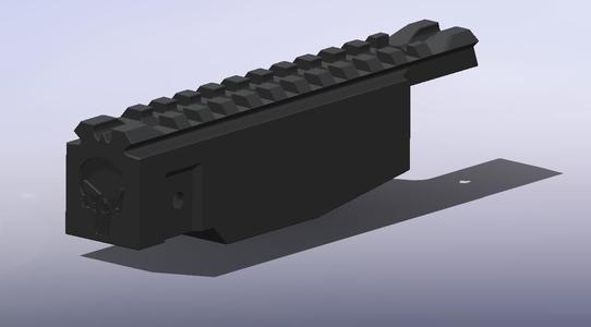 P90 TOP PICANTINI RAIL - HOLLOWGRAPHIC RETICLE REPLACEMENT - AIRSOFT