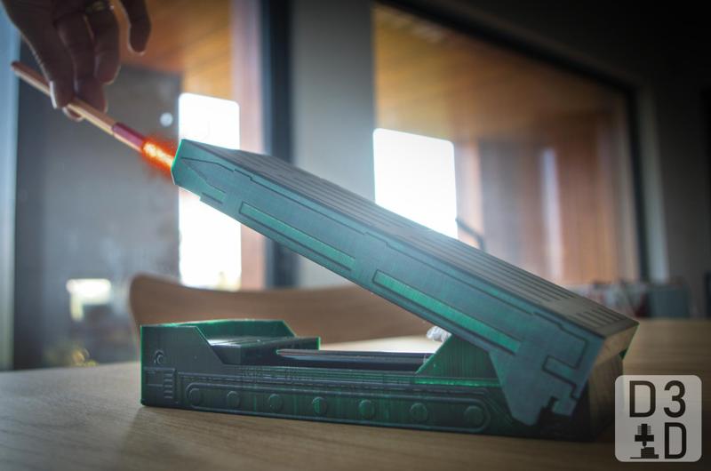 Military-style pencil case with ruler and protractor