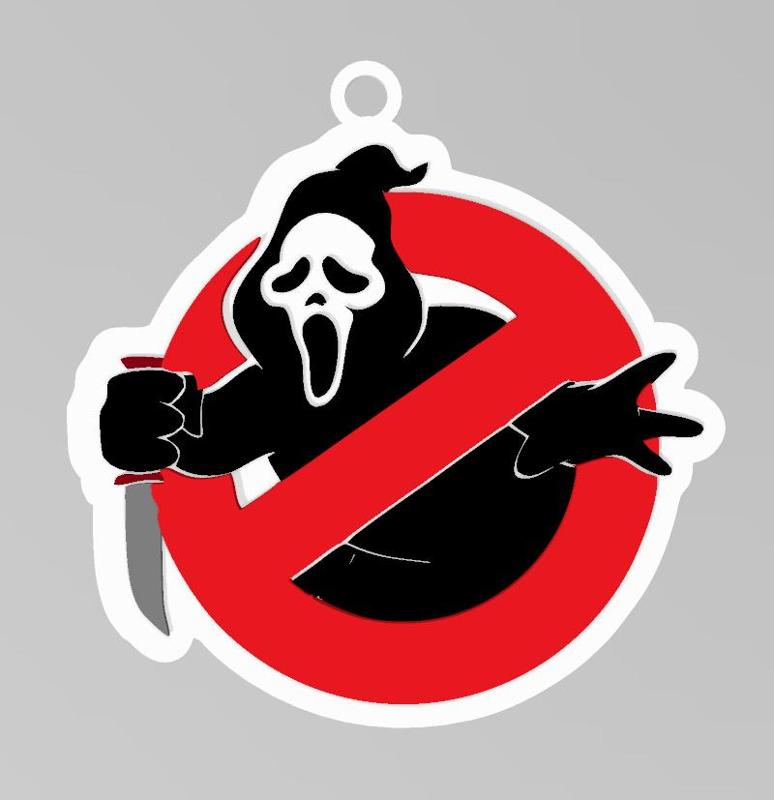HALLOWEEN GHOST BUSTERS KEYCHAIN (SCARY MOVIE)