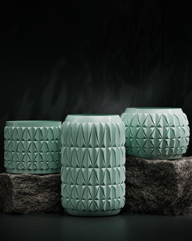 Tressa Planter and Vase Collection | STL file | Modern Planter | Modern vase