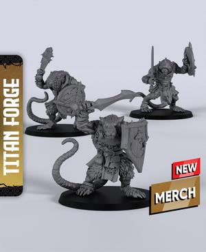 Vermin Mob Rat - With Free Dragon Warhammer - 5e DnD Inspired for RPG and Wargamers