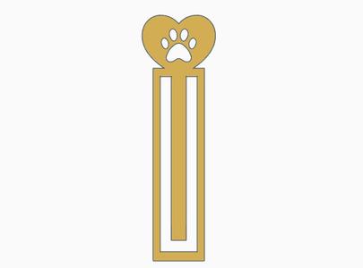 Cat Paw Paperclip Bookmark 1.stl