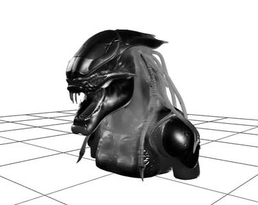 Predator_Xenomorph Bust.glb