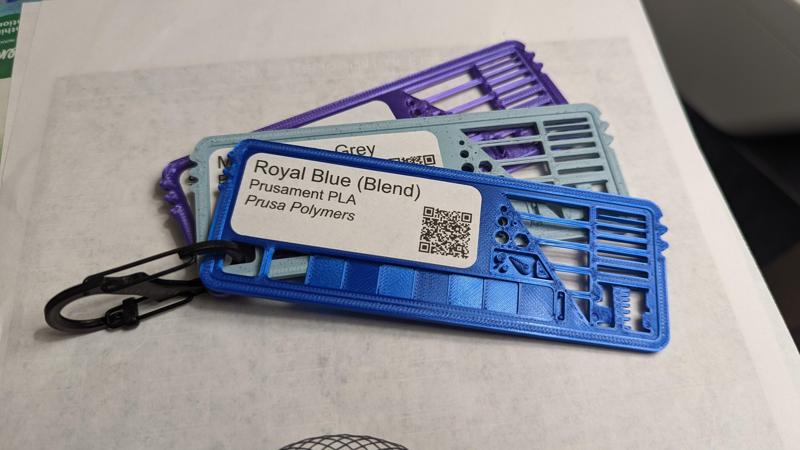Filament Swatch with Printer Tests!