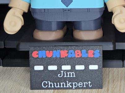 Jim Chunkpert Multicolor Nameplates