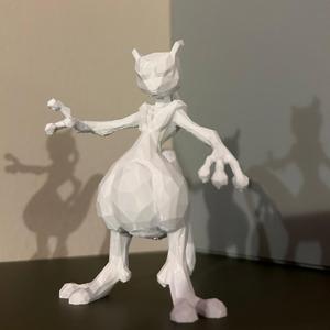 Low Poly Mewtwo Pokemon