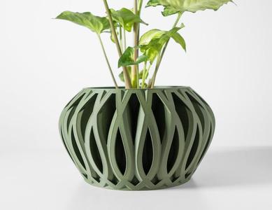 The Serik Planter Pot STL 3D Print File, Digital Download for 3D Printing, Home Decor Planter for Plants & Flowers