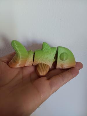 Flexi Goldfish – fidget toy – articulated – print in place