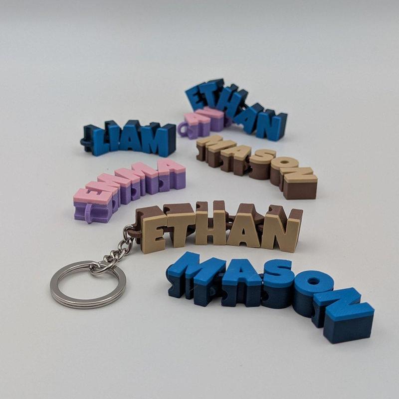 Articulated Name Keychain
