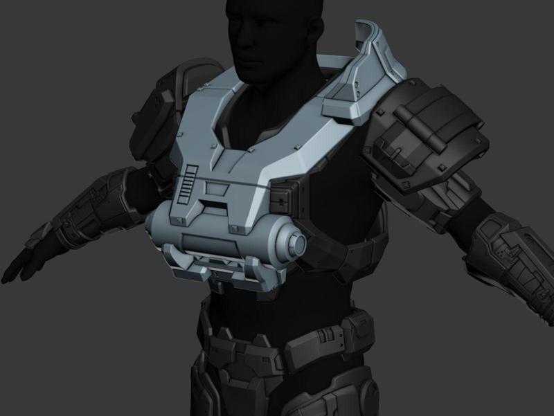Modular Reach Collar Grenadier Wearable 3D Print File