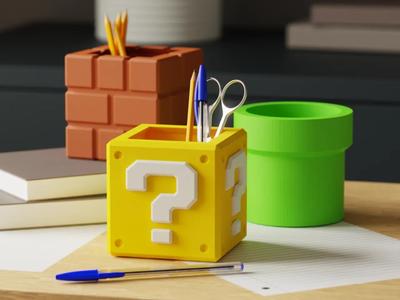 RETRO BLOCK Collection – Pen Holder Set